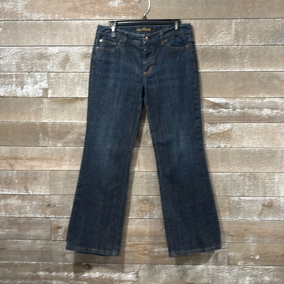 Ann Taylor Modern Fit Lindsay waist bootcut dark wash jean size 8 - Picture 1 of 8